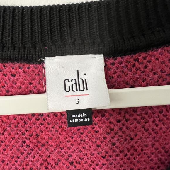 Cabi Sweater Womens Small Floral V Neck Pullover Cotton Blend 4102 - Picture 3 of 10